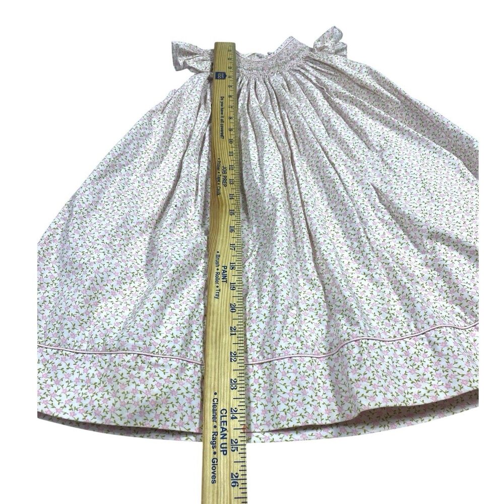Petit Ami Pink Smocked Heirloom Bishop Dress Embroidered Floral 3T Classic Party - Picture 10 of 10